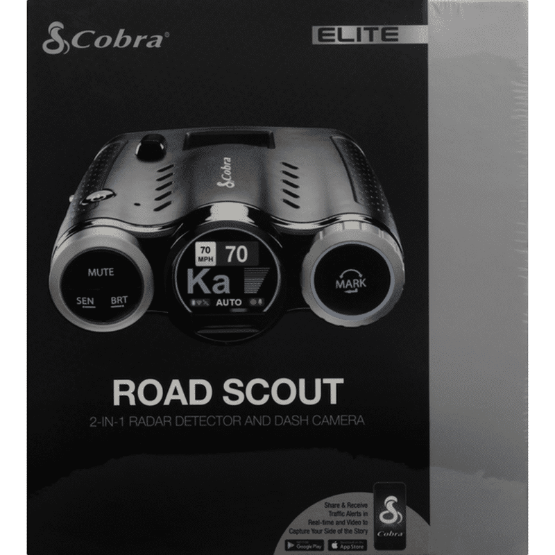 Cobra Radar Detector And Dash Camera 2 In 1 Road Scout Elite 1 Each Instacart