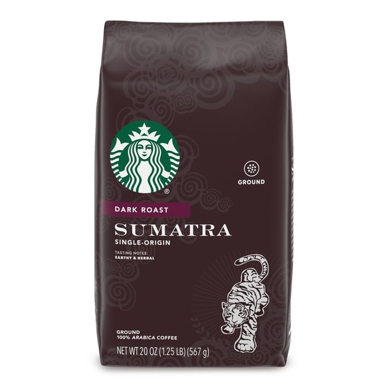 Starbucks Sumatra Single-Origin Dark Roast Ground Coffee (20 oz) from ...