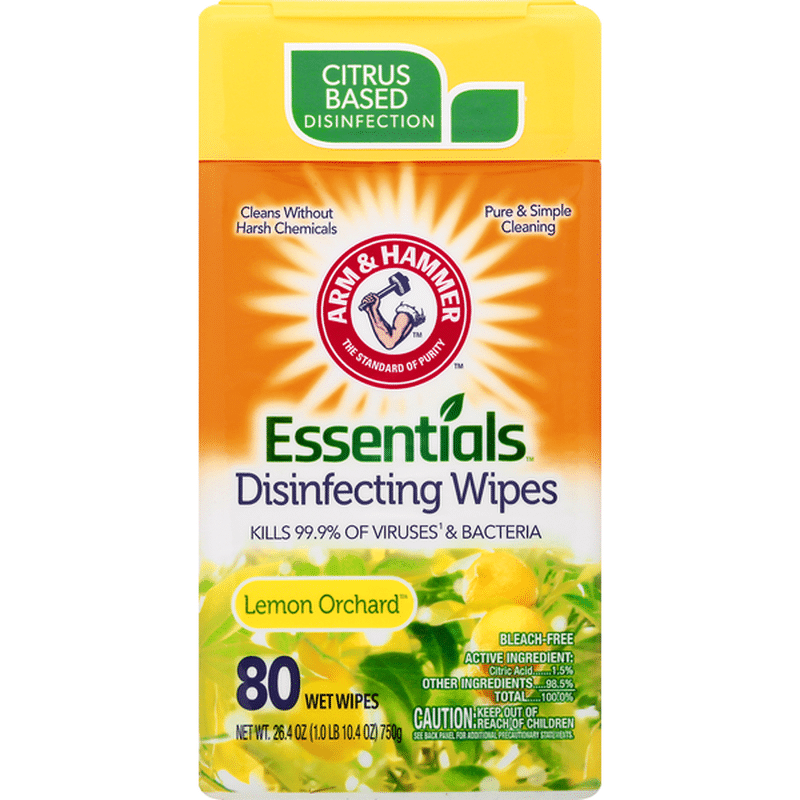 Arm & Hammer Disinfecting Wipes, Lemon Orchard (80 each) Instacart