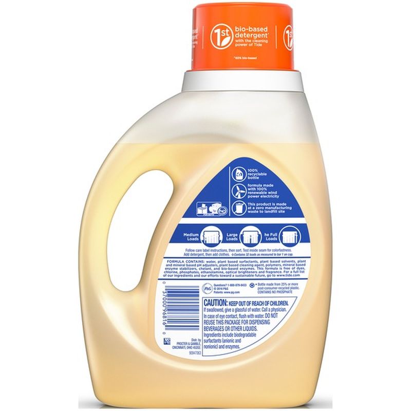 Tide Purclean PlantBased Laundry Detergent, Unscented (50 oz) Instacart