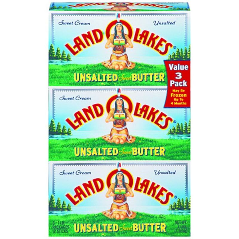 Land O' Lakes Butter, Unsalted, 3 Pack (3 each) Instacart