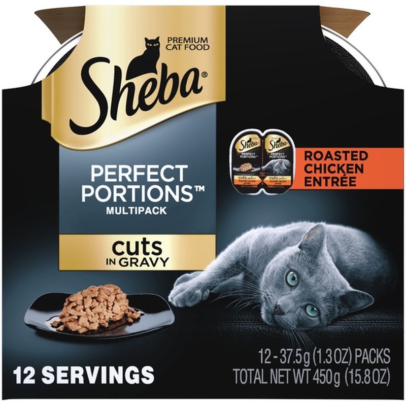 SHEBA Perfect Portions Cuts in Gravy Roasted Chicken Entrée Premium Cat
