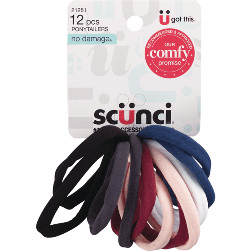 Scunci 21251 Everyday & Active Multicolor Hosiery Ponytail Hair
