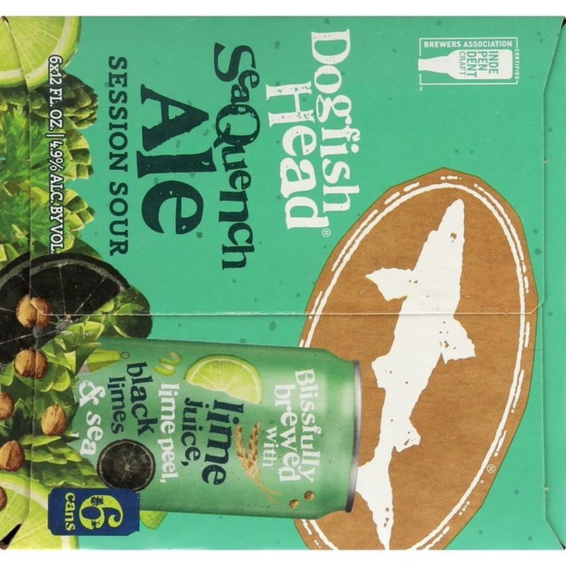 Dogfish Head Brewery Beer, Sea Quench Ale, Session Sour, 6 Cans (12 fl