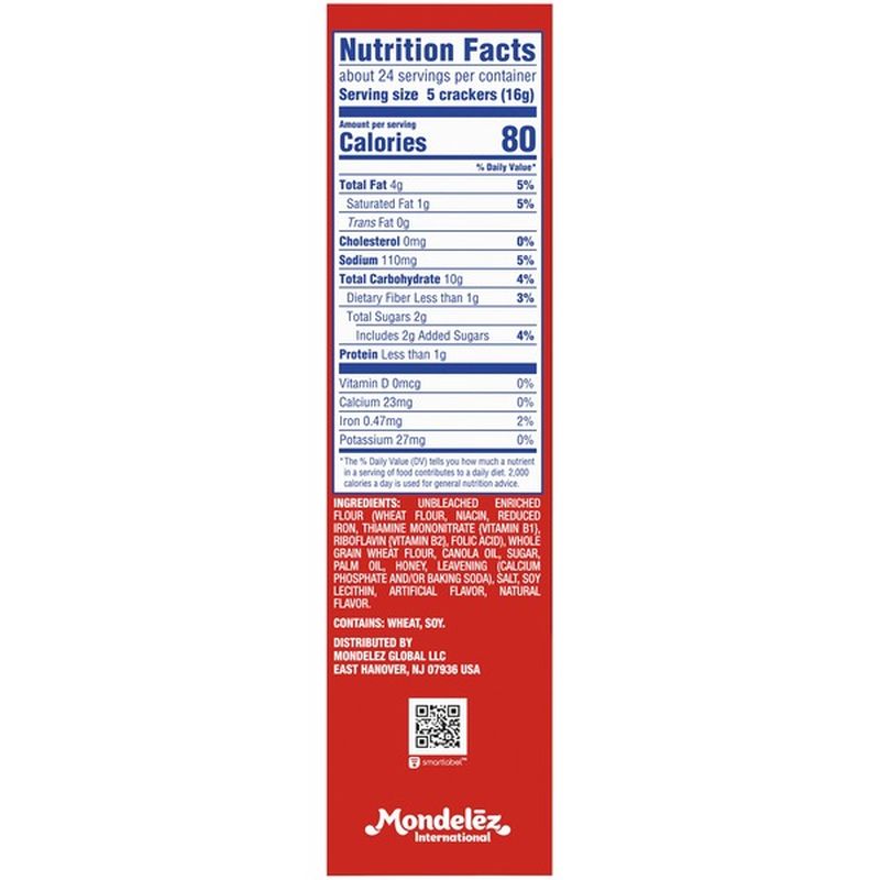 Ritz Honey Wheat With Whole Grain Crackers (13.7 oz) from Smart & Final Instacart