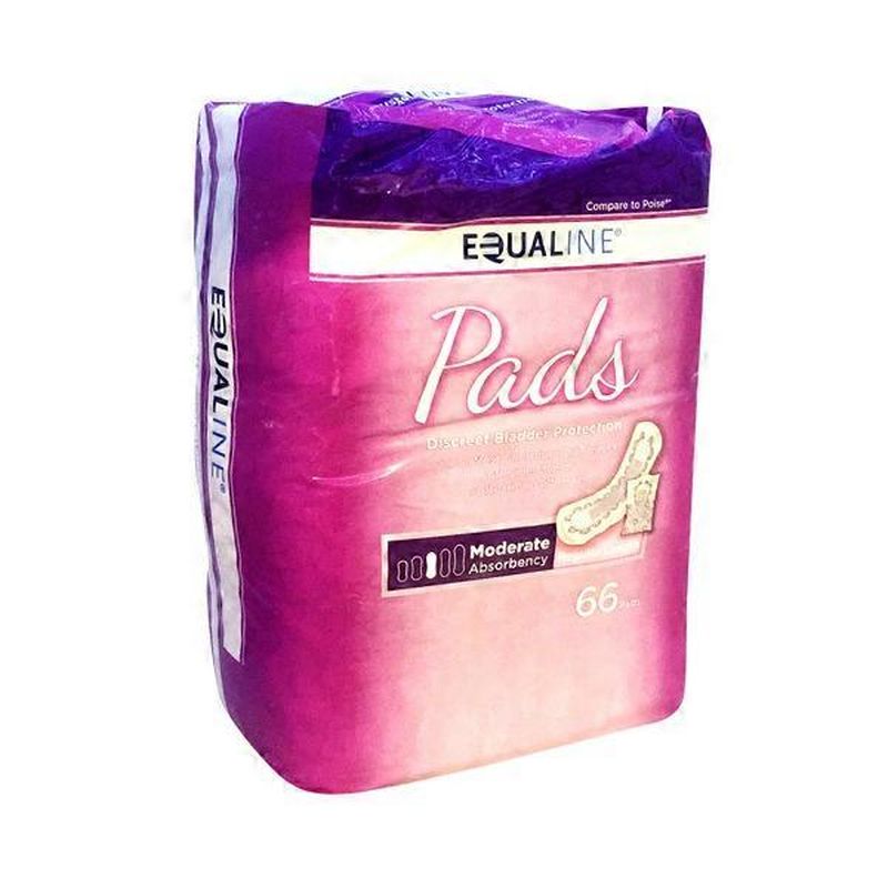 Equaline Regular Length Moderate Absorbency Pads (66 ct) from Cub