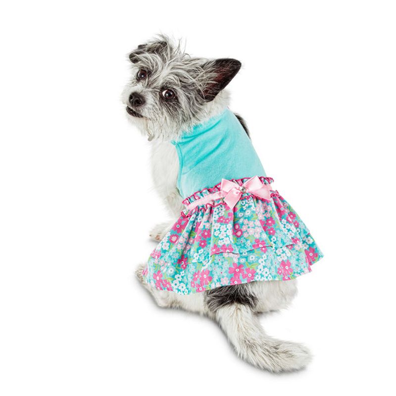 Bond Small Blue Floral Ruff Dress
