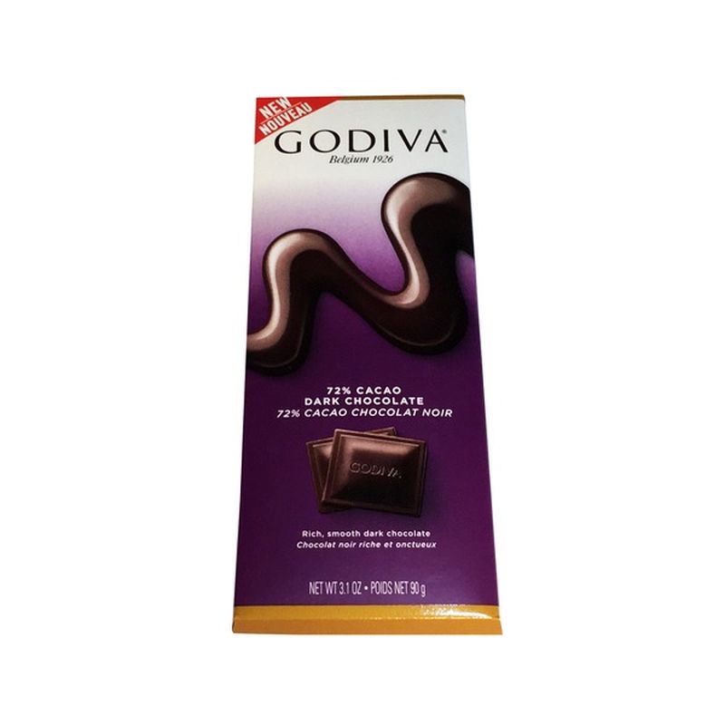 Godiva Dark Chocolate, 72% Cacao (3.1 Oz) - Instacart