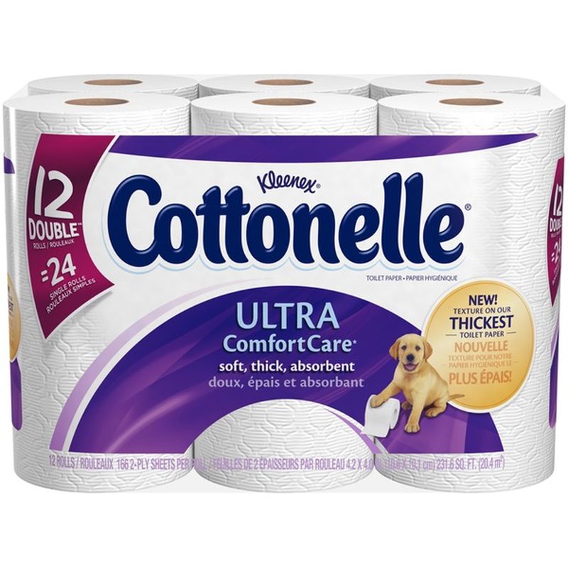 Cottonelle Ultra Comfort Care 2Ply Double Rolls Toilet Paper (12 ct