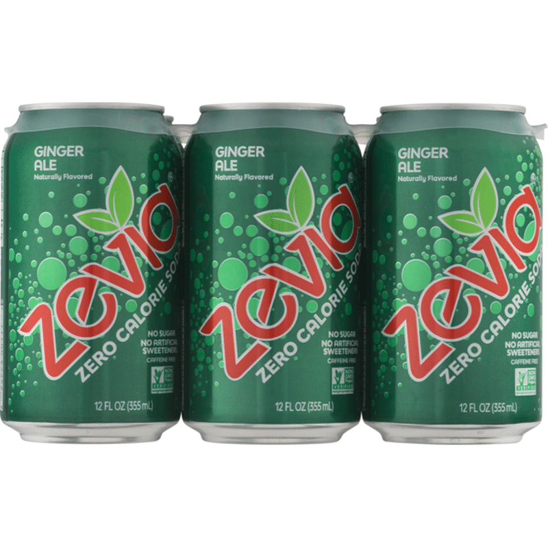 Zevia Zero Calorie Soda Ginger Ale 6 PK (12 fl oz) Instacart