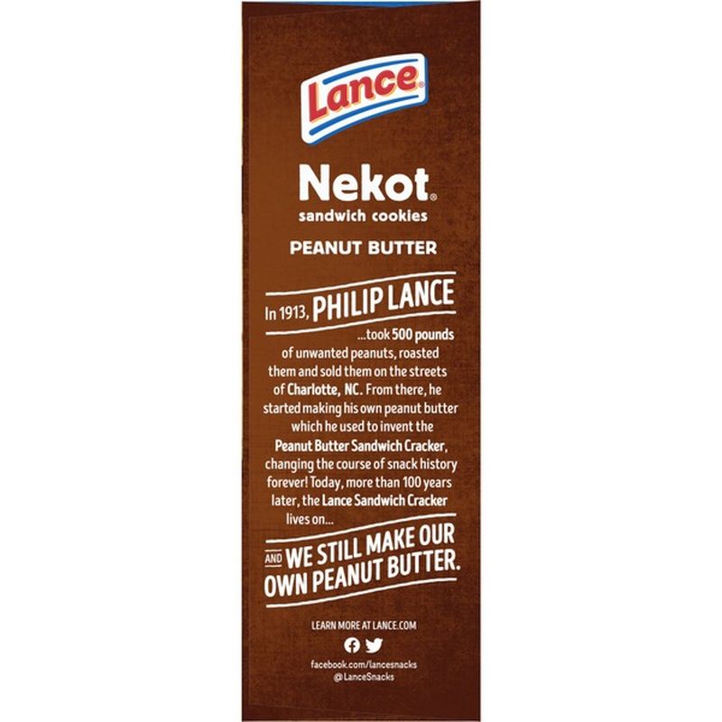 Lance® Nekot Peanut Butter Sandwich Cookies (14 oz) from Food Lion