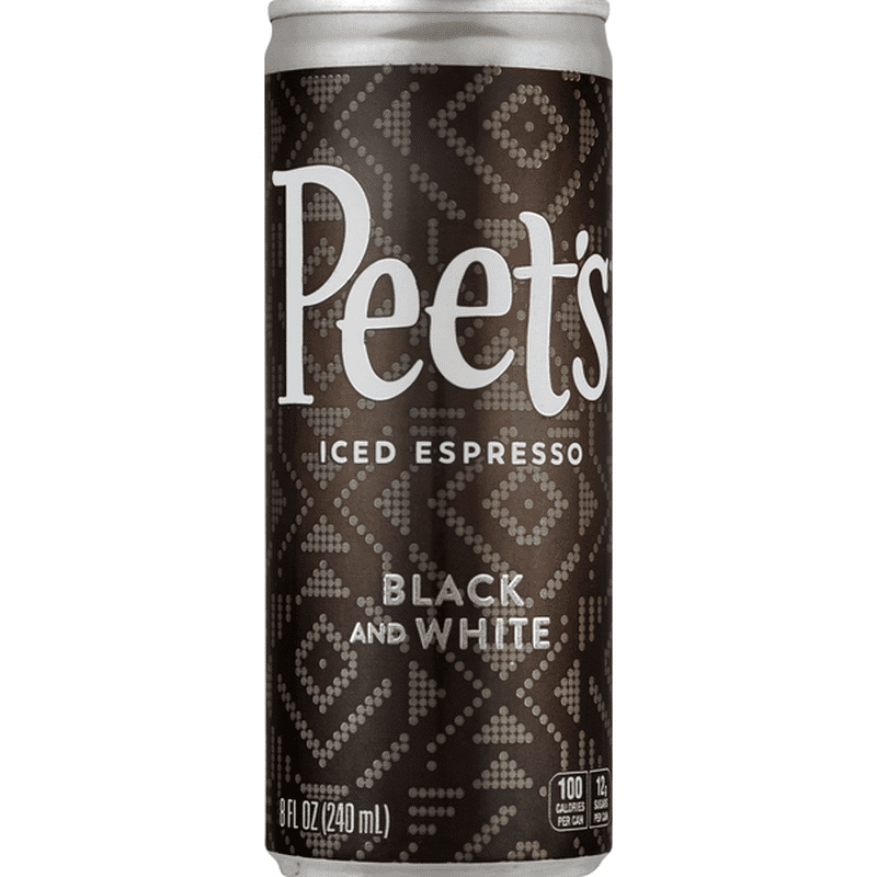 Peet's Coffee Iced Espresso, Black and White (8 oz) Instacart