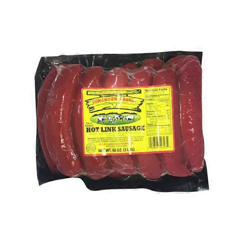 Longhorn Fully Cooked Hot Link Sausage (3 lb) Instacart