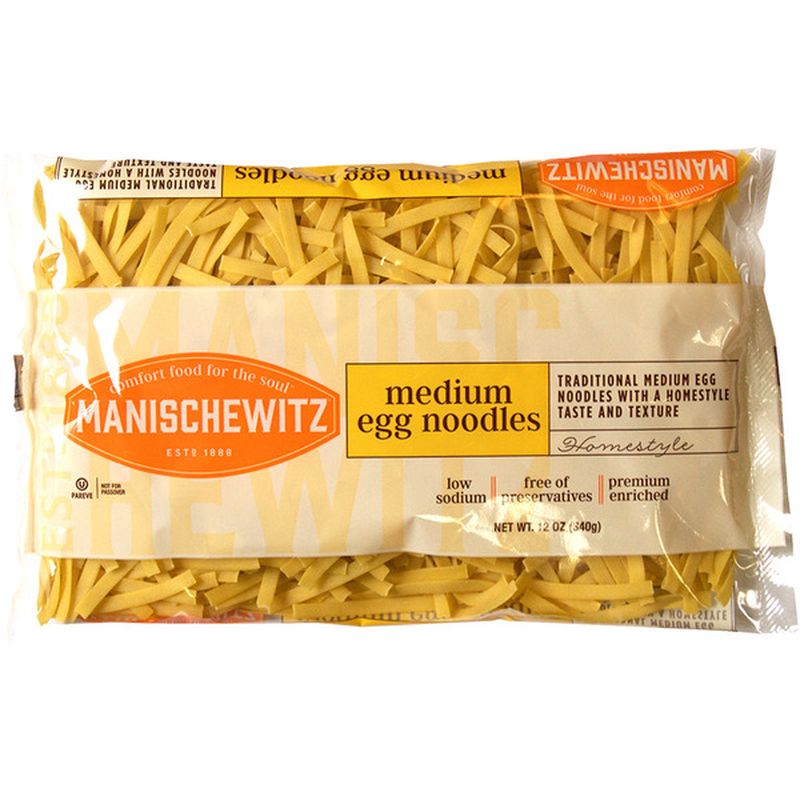 Manischewitz Egg Noodles, Medium (12 Oz) - Instacart