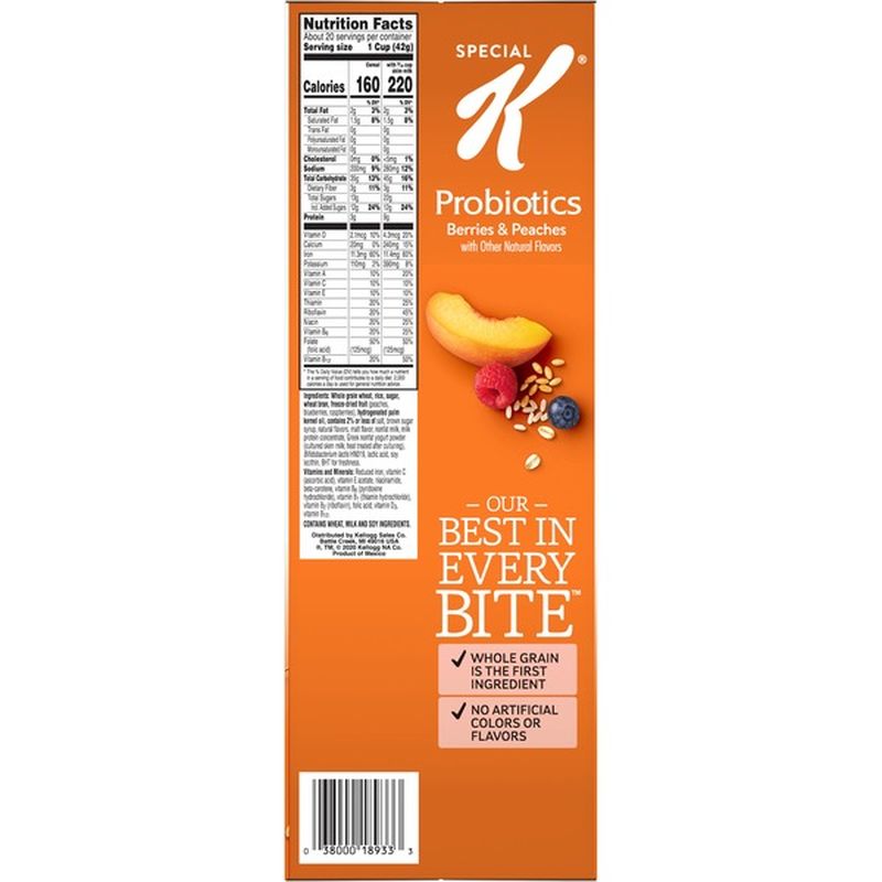 Kellogg's Special K Probiotics Breakfast Cereal Berries and Peaches (31