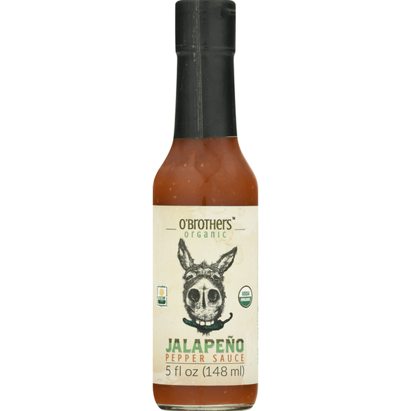 O'Brothers Pepper Sauce, Organic, Jalapeno (5 oz) from ...