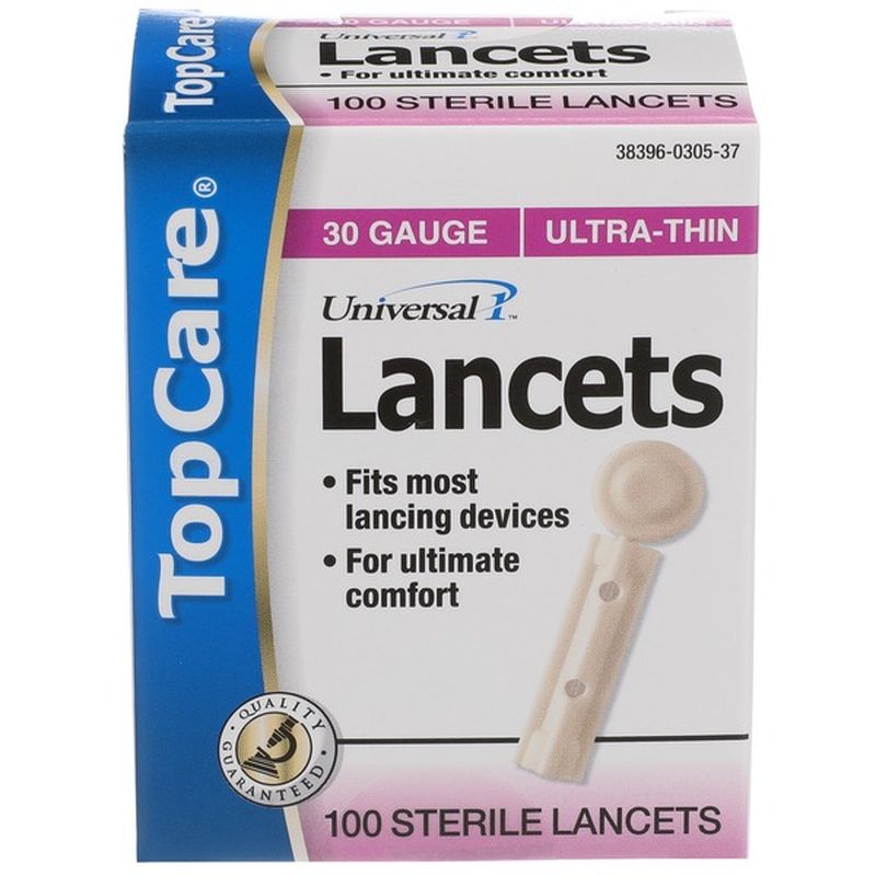 TopCare Universal Ultra Thin 30Gauge Lancets (100 ct) Instacart