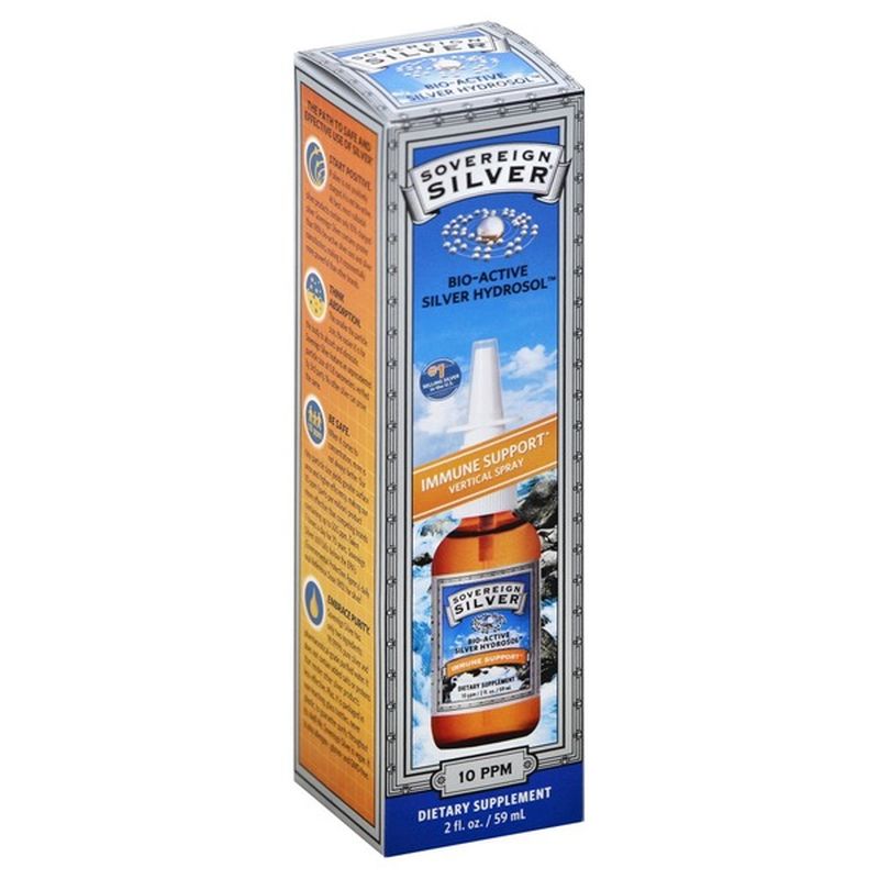 Sovereign Silver Silver Hydrosol, BioActive, 10 ppm, Vertical Spray (2
