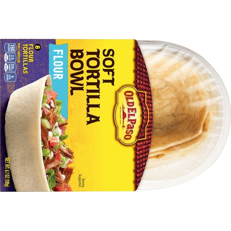 Old El Paso Tortillas, Flour, Soft, Tortilla Bowl (8 each) from Stater