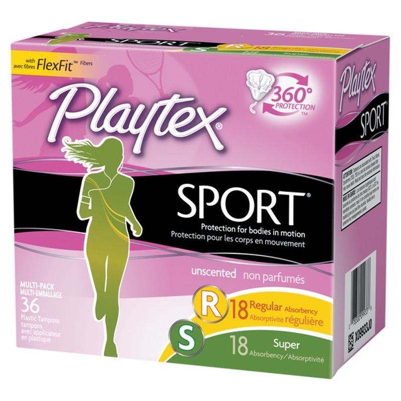 Playtex Playtex Sport Plastic Multipack Tampons, Unscented, Regular