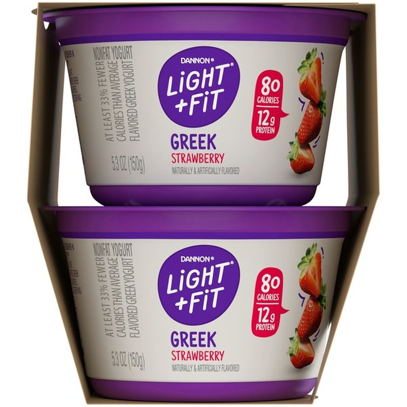 Dannon Light And Fit Greek Greek Blended Strawberry Nonfat Yogurt 53 Oz 