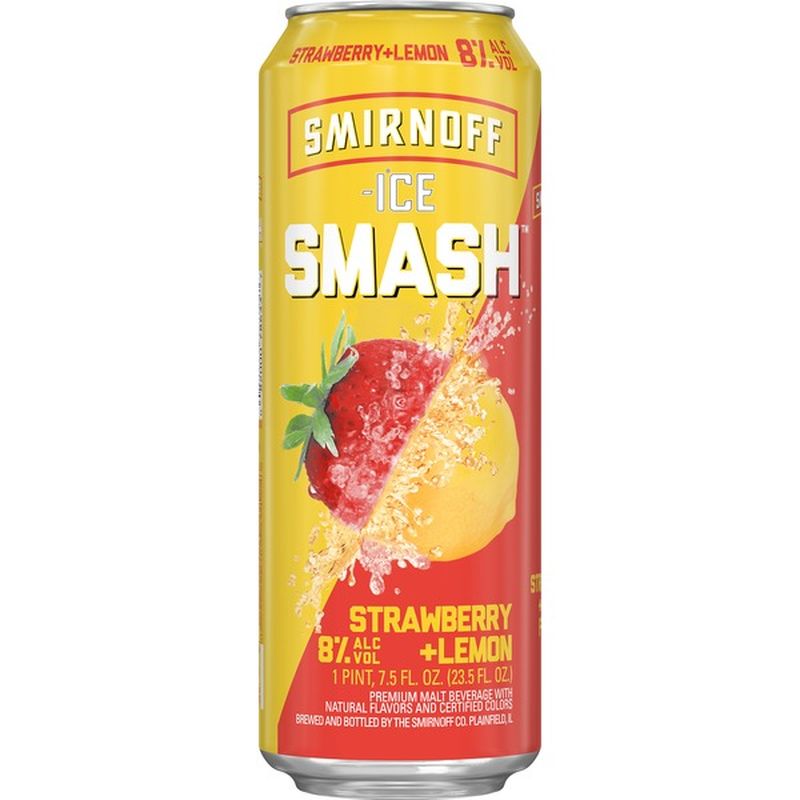 Smirnoff Smash Strawberry Lemon Malt Beer (23.5 fl oz) - Instacart