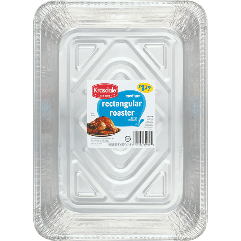 Krasdale Rectangular Roaster Pan, Medium (1 each) Instacart