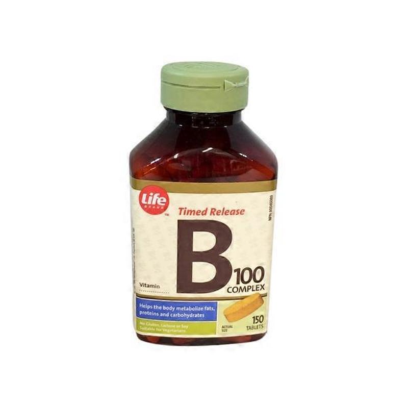 Life Brand Vitamin B-100 Complex Time-Release Coated Tablets (each ...