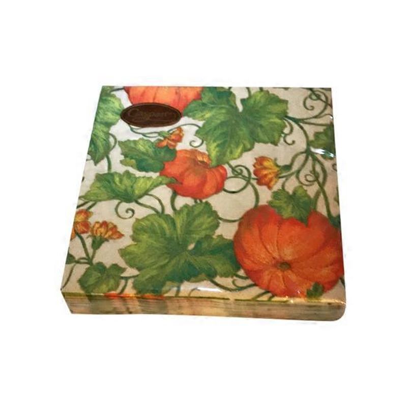 Caspari Pumpkins Ivory Cocktail Napkins (each) Instacart