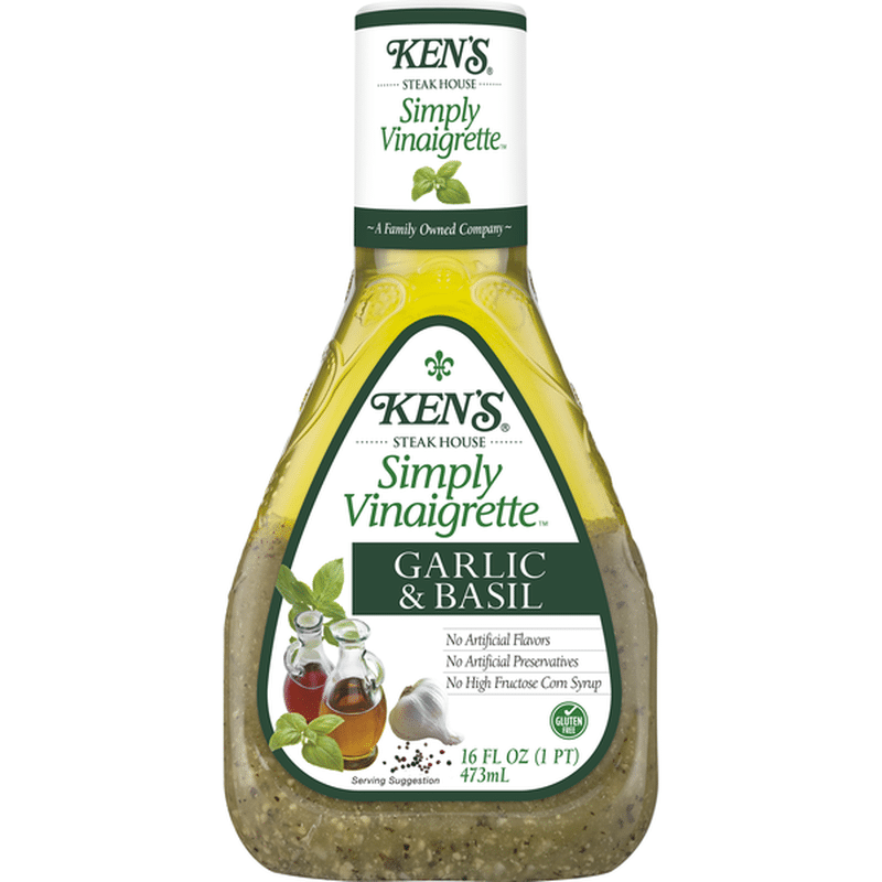 Ken's Steak House Dressing, Garlic & Basil (16 oz) Instacart