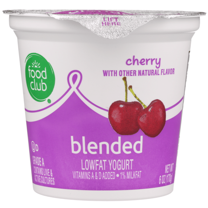 Food Club Cherry Blended Lowfat Yogurt (6 oz) from Butera Market