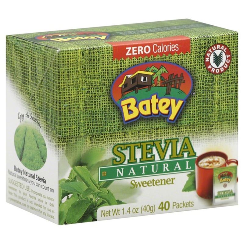 Batey Sweetener, Stevia, Natural (40 ct) Instacart