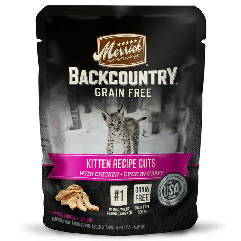 Merrick Backcountry Grain Free Kitten Recipe Cuts With Chicken + Duck
