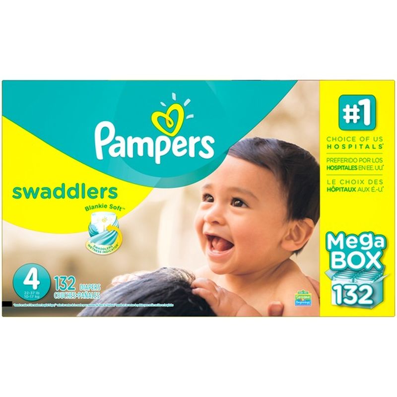 pampers swaddlers size 2 mega box