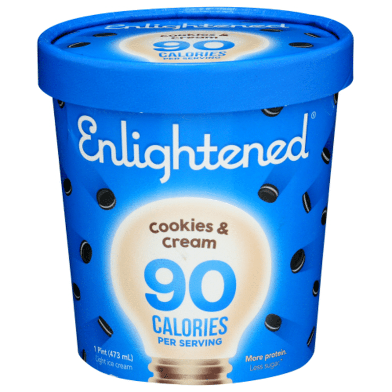 Enlightened Ice Cream, Light, Cookies & Cream (1 pt) Instacart