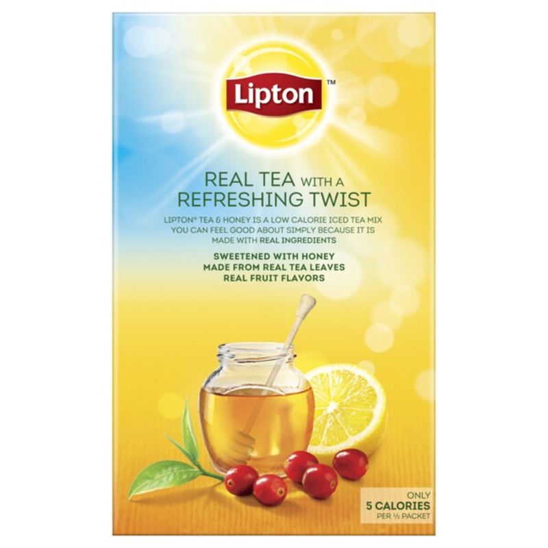 Lipton Decaf Iced Black Tea Togo Packets Berry Lemonade (10 ct