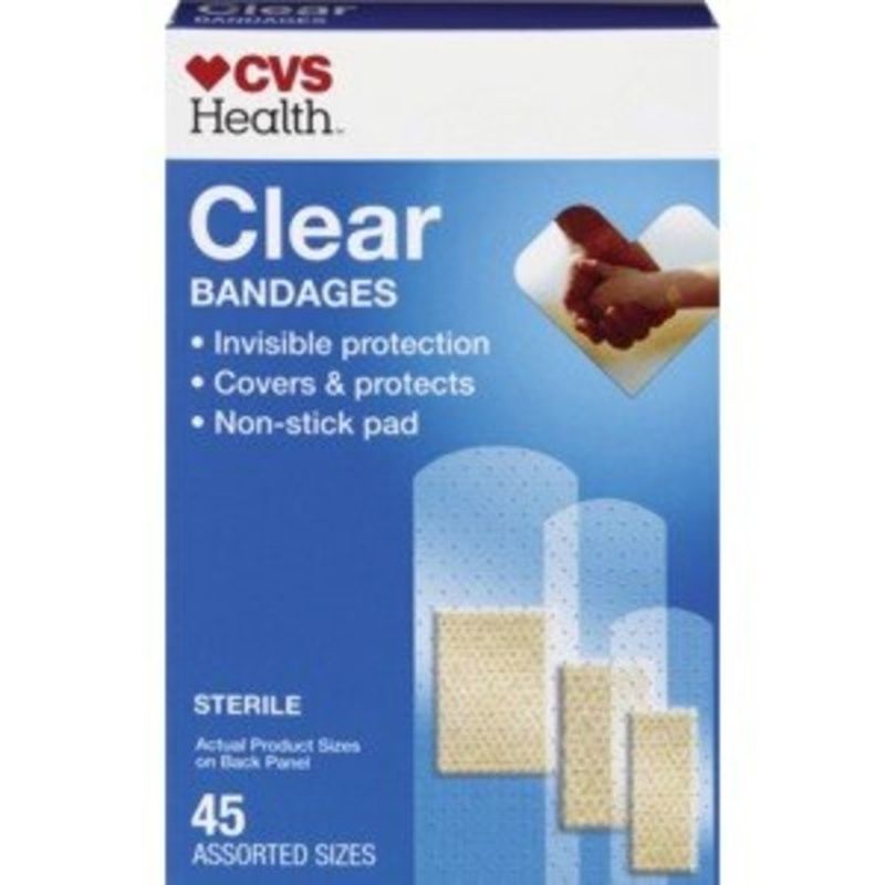 CVS Clear Bandages Assorted Sizes (45 ct) Instacart