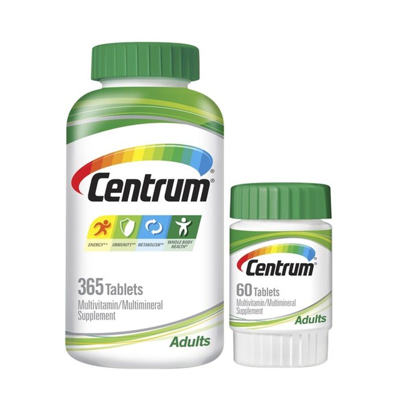 Centrum Adult Complete Multivitamin Multimineral Supplement Tablets ...