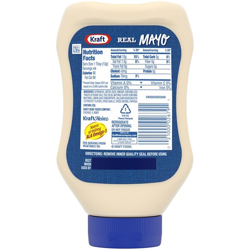 Kraft Real Mayonnaise (22 fl oz) from King Soopers Instacart