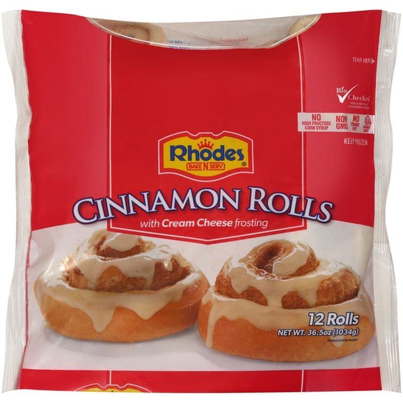 Rhodes With Cream Cheese Frosting Cinnamon Rolls 36 5 Oz From Walmart 