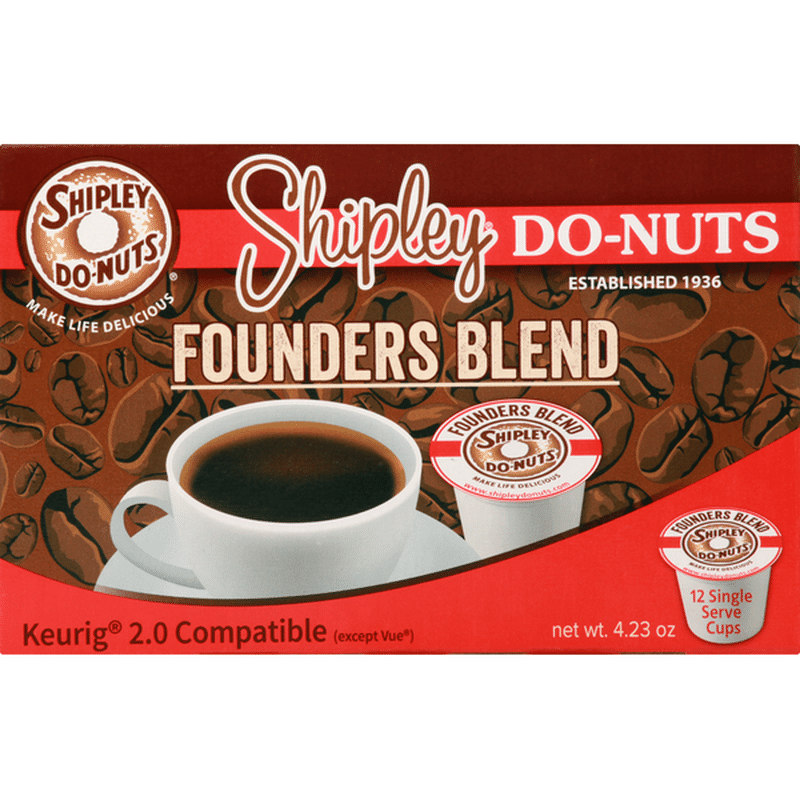 Shipley Do Nuts Coffee, Founders Blend, Single Serve Cups (12 each