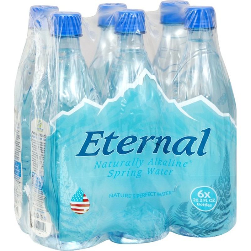 Eternal Water Water, Spring, Naturally Alkaline, 6 Pack (6 each) from