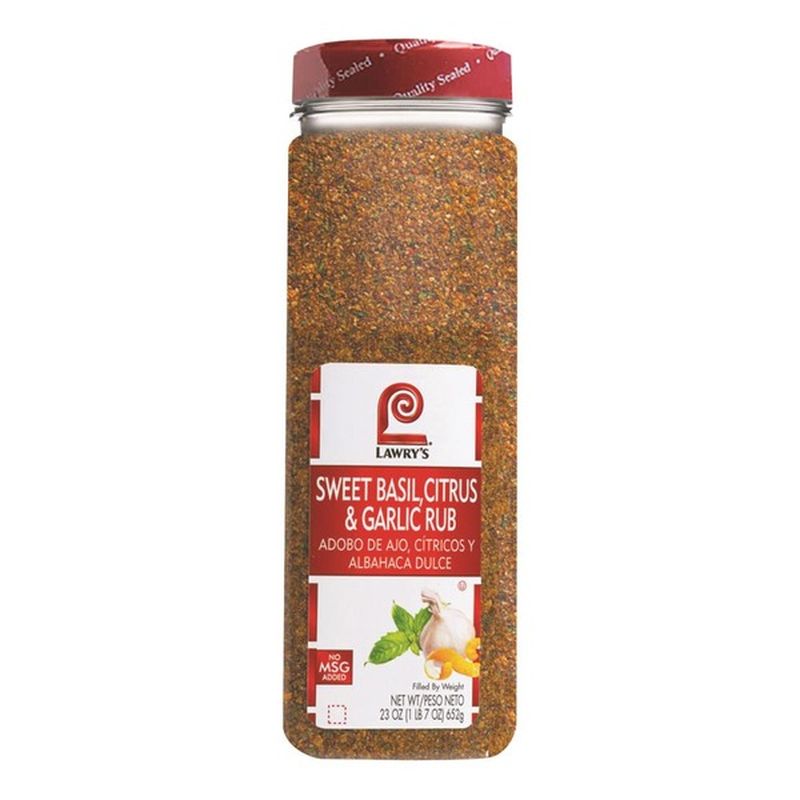 Lawry's® Sweet Basil, Citrus & Garlic Rub (23 oz) Instacart