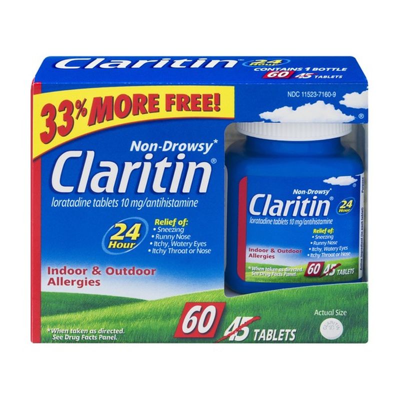 Claritin Non-Drowsy 24 Hour Indoor & Outdoor Allergy Antihistamine ...