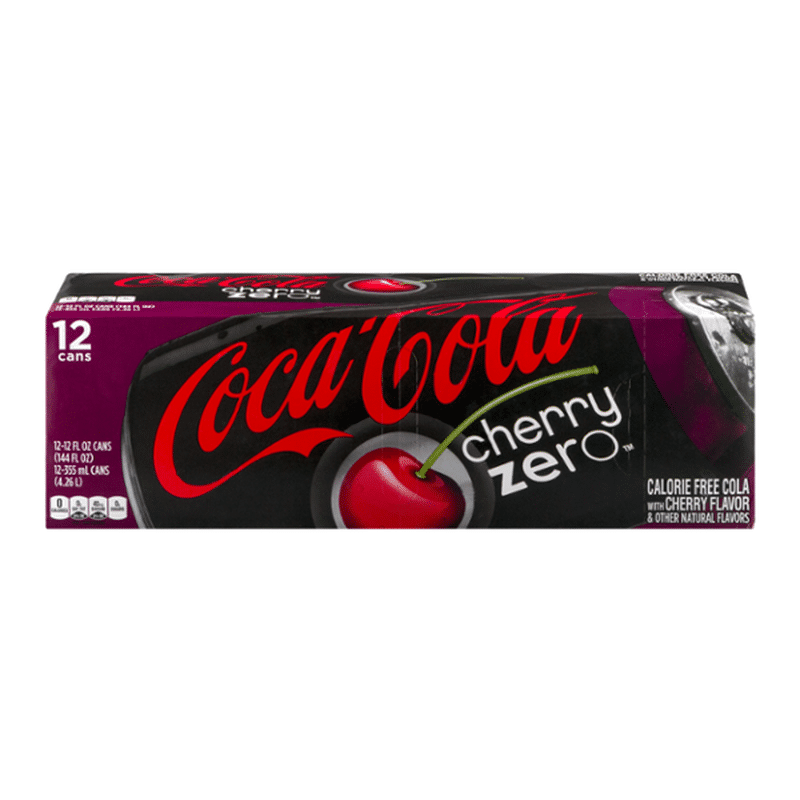 Coke Zero Cherry Diet Soda Soft Drink (12 fl oz) from Giant Food ...