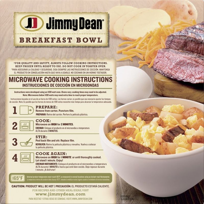 Jimmy Dean ® Steak, Egg & Cheese Breakfast Bowl (0.438 lb) - Instacart