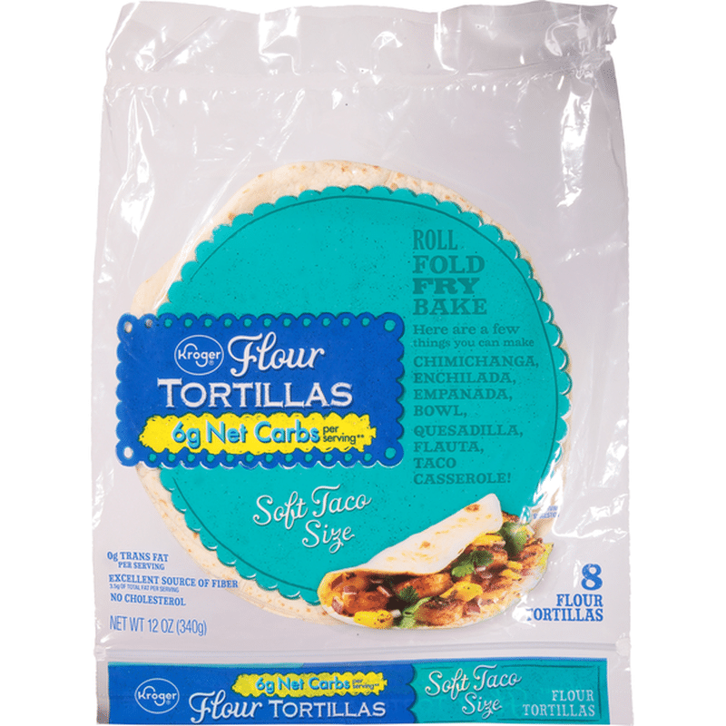 Kroger Tortillas, Flour, Soft Taco Size (8 each) Delivery or Pickup