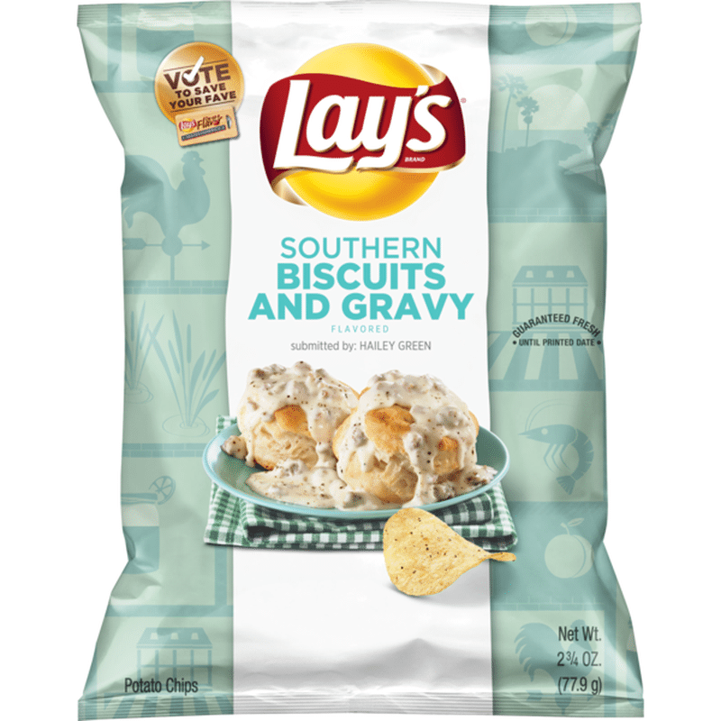 Lay'S Southern Biscuits And Gravy Flavored Potato Chips (2.75 oz) Instacart