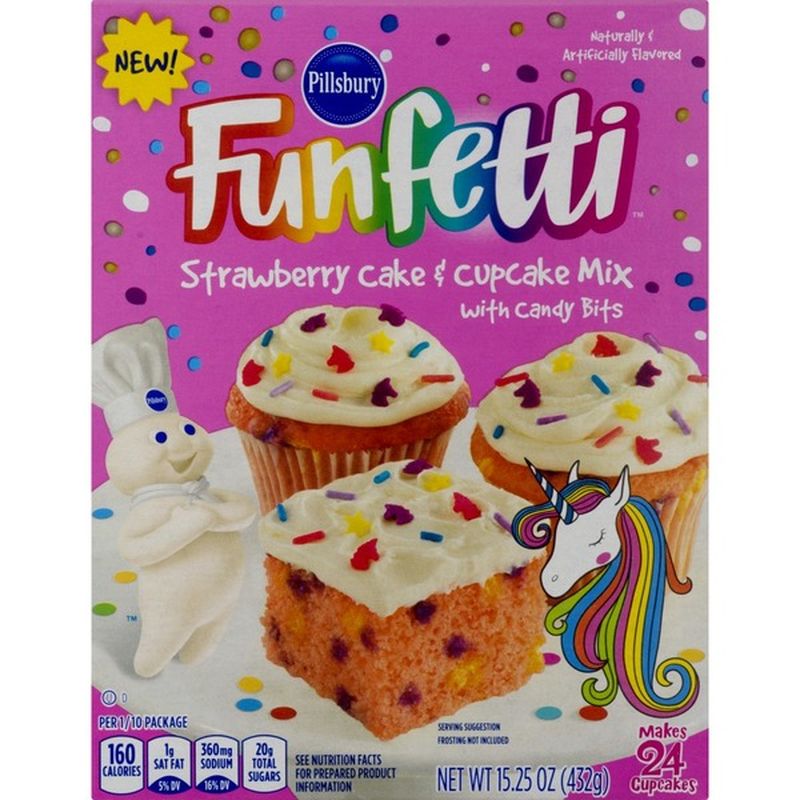 Pillsbury Cake & Cupcake Mix, Strawberry (15.25 oz) - Instacart