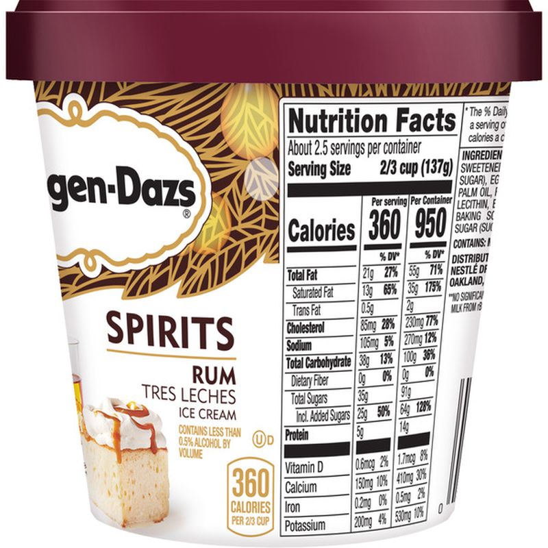 HaagenDazs SPIRITS Rum Tres Leches Ice Cream (14 oz) Instacart